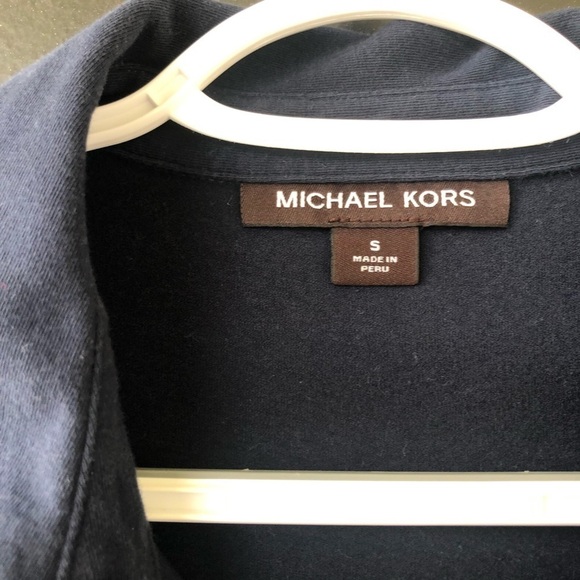 Micheal Kors Navy Blue Polo Men’s Small Short Sleeve Shirt Casual Office Work - Picture 3 of 6